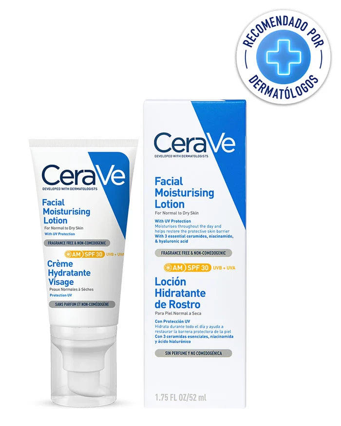 CeraVe Loción Hidratante de Rostro FPS 30