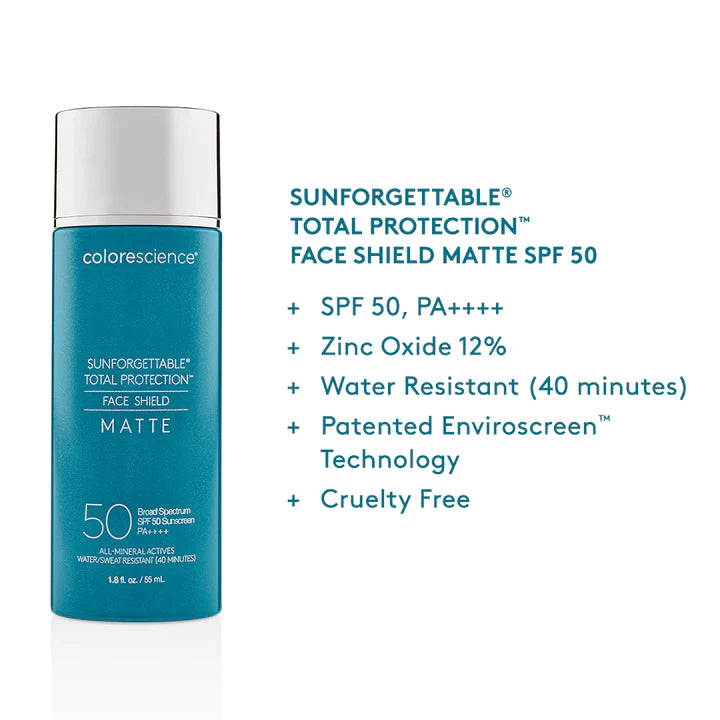 COLORESCIENCE FACE SHIELD MATTE SPF 50 55 ML