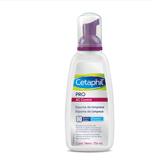 Cetaphil PRO AC Control Espuma de Limpieza Piel Grasa 236 ML