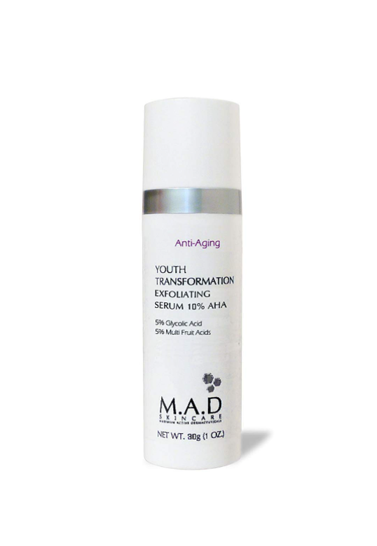M.A.D Skincare Anti-Aging Youth Transformation Exfoliating Serum 10% AHA 30g
