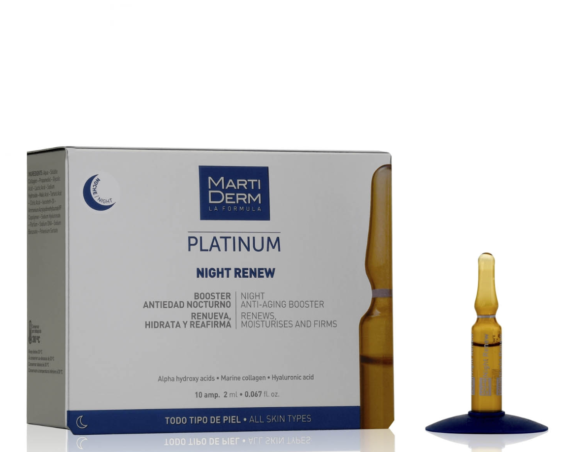 Martiderm Platinum Night Renew 10 Ampolletas