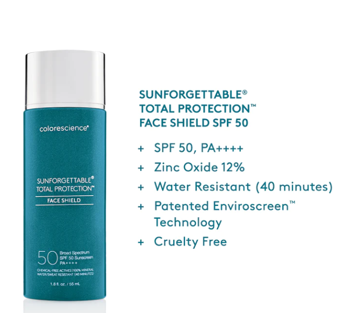 SUNFORGETTABLE TOTAK PROTECTION FACE SHIELD CLASSIC SPF 50 55ML