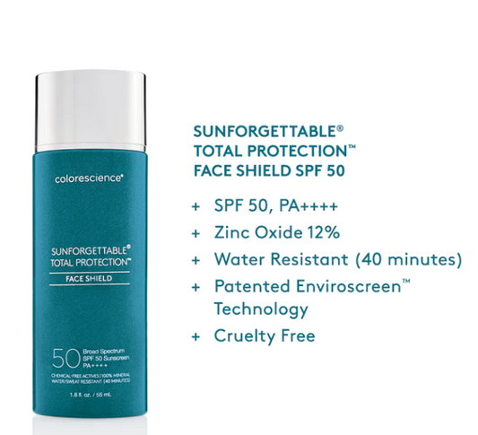 SUNFORGETTABLE TOTAK PROTECTION FACE SHIELD CLASSIC SPF 50 55ML