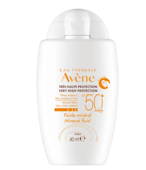 Avène Protector Solar Fluido Mineral FPS 50+ Sin Color - 40 ml