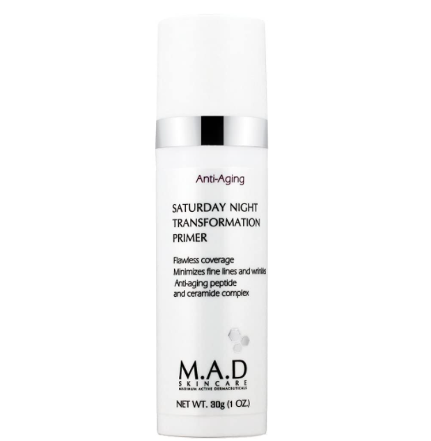 M.A.D. SkinCare. Saturday Night Transformation Primer, base de maquillaje que rejuvenece la piel. 30 gr