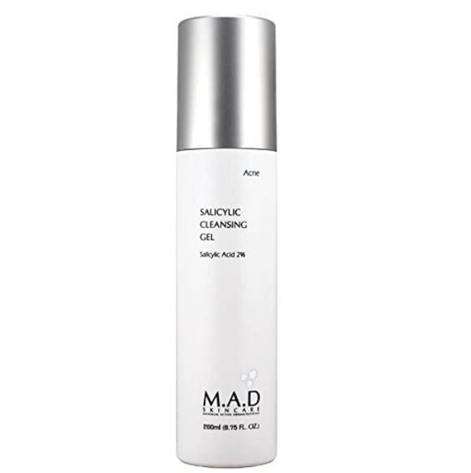 M.A.D. SkinCare. Salicylic Cleansing Gel, limpiador para piel con tendencia al acné. 200 ml