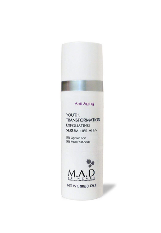 M.A.D Skincare Anti-Aging Youth Transformation Exfoliating Serum 10% AHA 30g